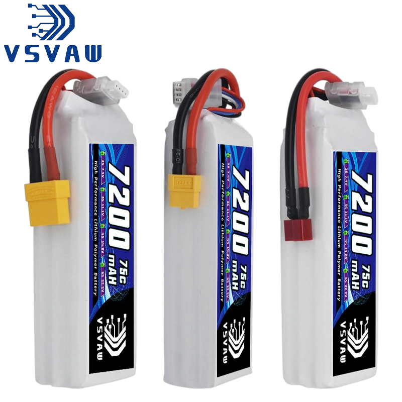 Drone Battery 3S - VSVAW 3S Lipo Batterij 11.1V 7200mah