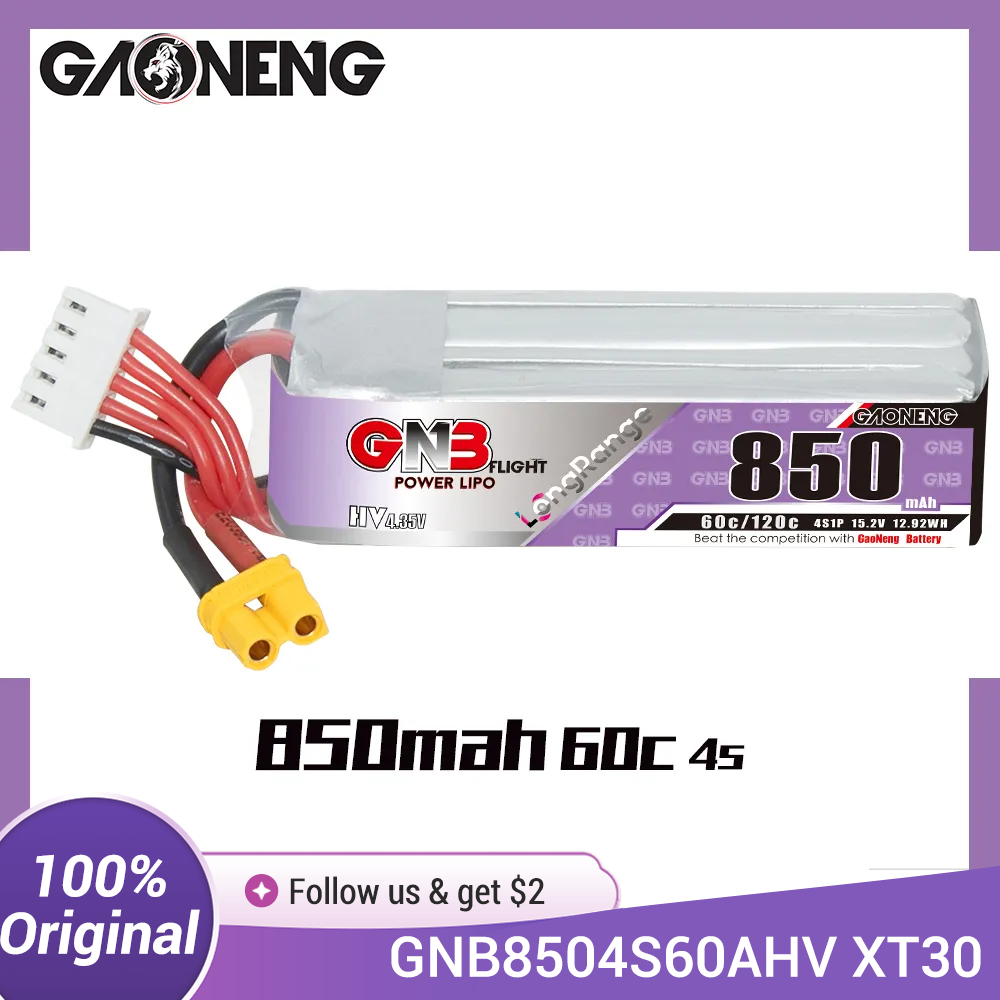 Drone Battery Connector - GAONENG GNB LiPo-batterij 850mAh 4S 15,2V
