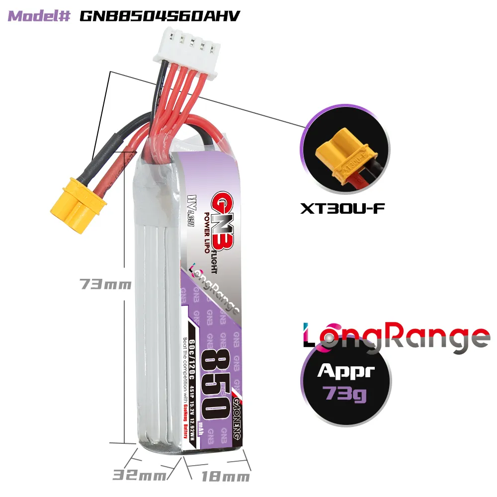 GAONENG GNB LiPo-batterij 850m - Drone Battery Connector recensie en prijs